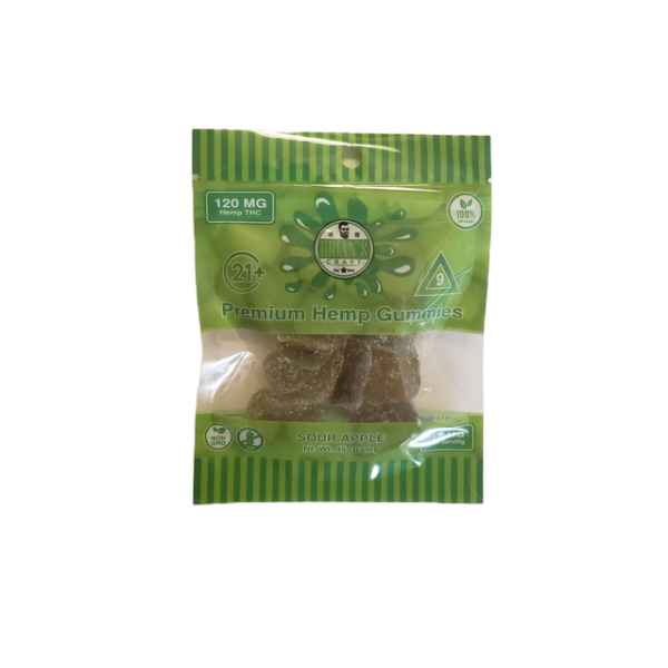 Brian's Craft Delta 9 Vegan Gummies in sour apple flavor