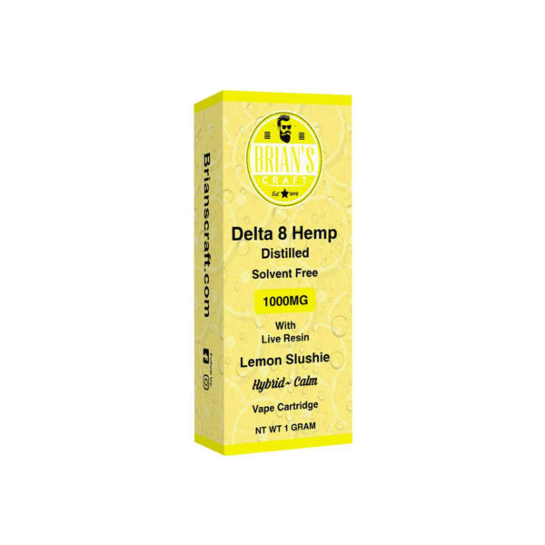 Brian's Craft 1000mg Delta 8 Hemp Cartridge - Lemon Slushie delta 8 vape cartridge