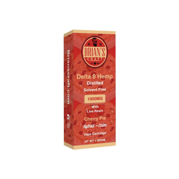 Brian's Craft 1000mg Delta 8 Hemp Cartridge - Cherry Pie delta 8 vape cartridge