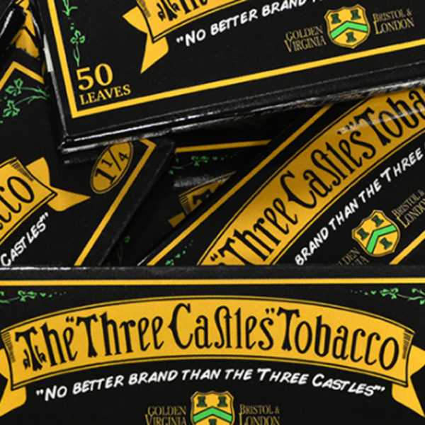 Pile of 3 Castles Tobacco Rolling Papers in 1.25" size