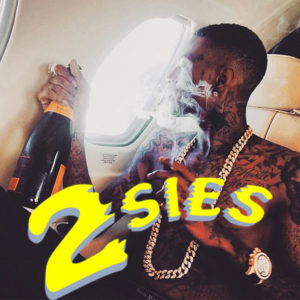 2sies product image rapper on a plane with 2sies logo