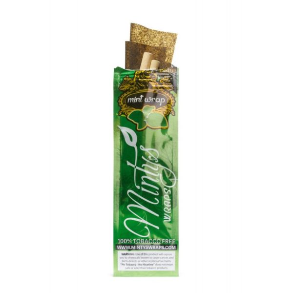 Minty's Mint Wraps - 2 Blunt Wraps in green package