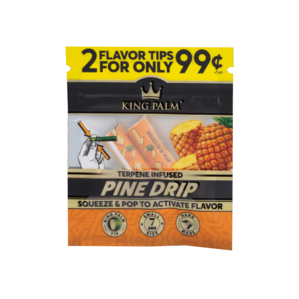 King Palm Flavored Tips - Pine Drip Pouch of Two