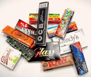 A variety of rolling papers - Raw, OCB, Glass, Randy's, and more - sold by Rollerz Smoke Shop