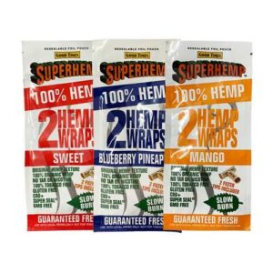 SuperHemp Hemp Wraps - Three Varied Flavors (Sweet, Blueberry Pineapple, and Mango)