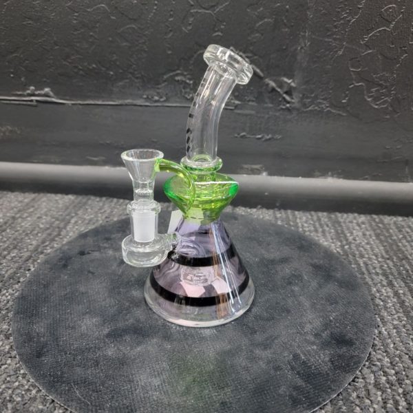 Gili Glass Slit Perc - Green & Spiral